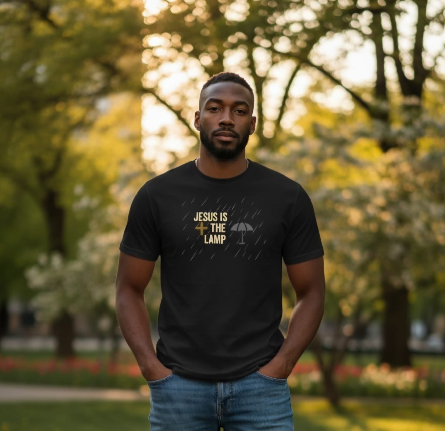 Camiseta Cristiana “Jesus Is the Lamp”
